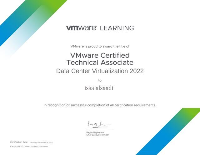 VMware Certified Technical Associate — Data Center Virtualization